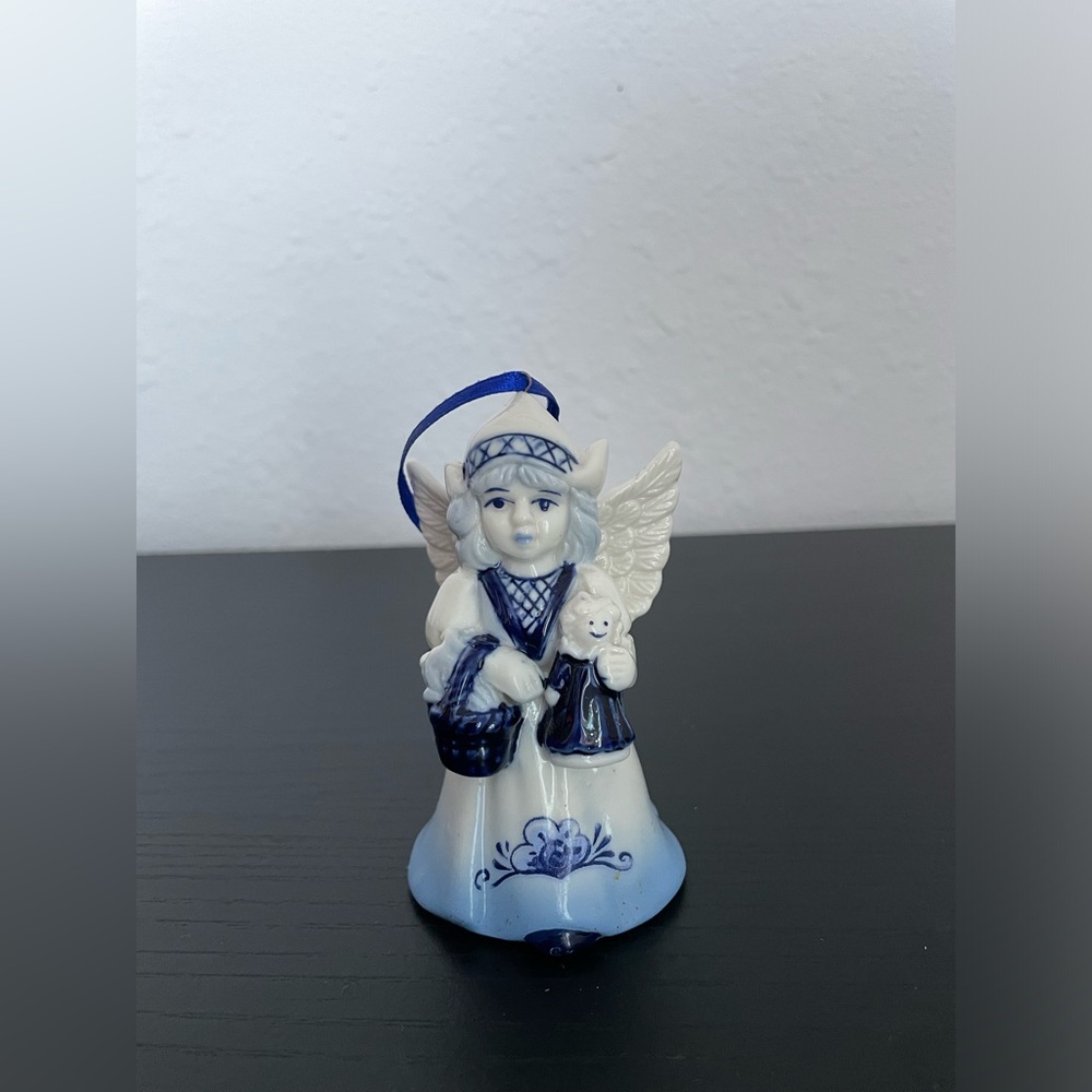 Vintage Porcelain German Angel Ornament.